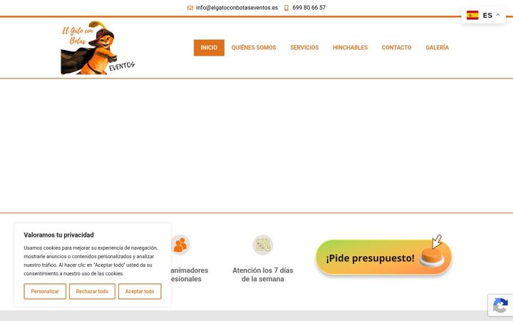 Screenshot von elgatoconbotaseventos.es