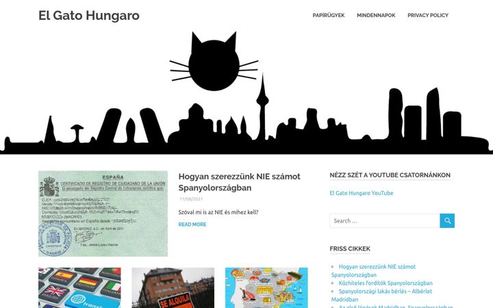 Screenshot of elgatohungaro.com