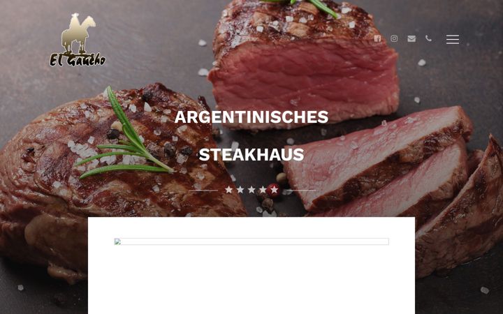 Skärmbild av elgaucho-steakhaus.de