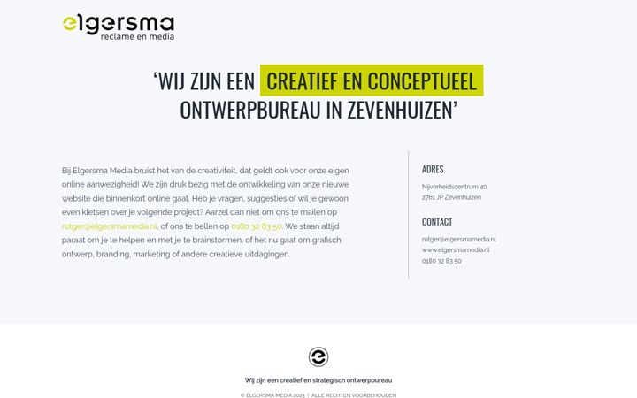 Snímek obrazovky elgersmamedia.nl