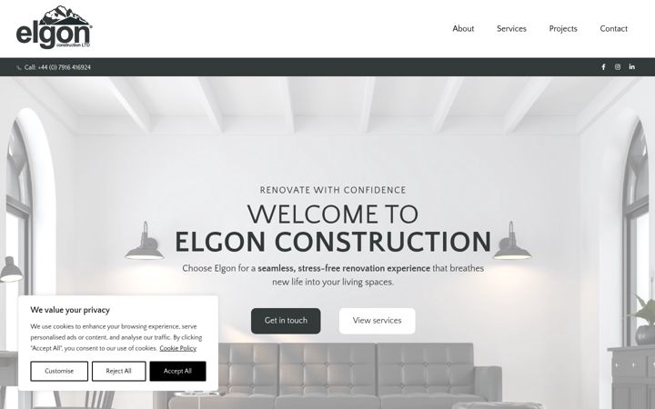 Snímek obrazovky elgon.co.uk