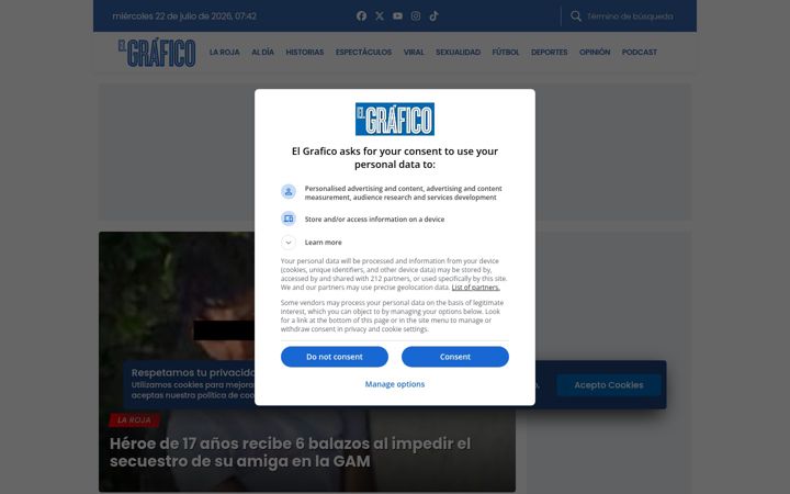 Ekrānuzņēmums no elgrafico.mx
