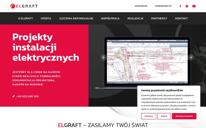 Kuvakaappaus sivustosta elgraft.pl