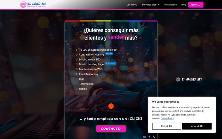 Screenshot ta' elgriego.net