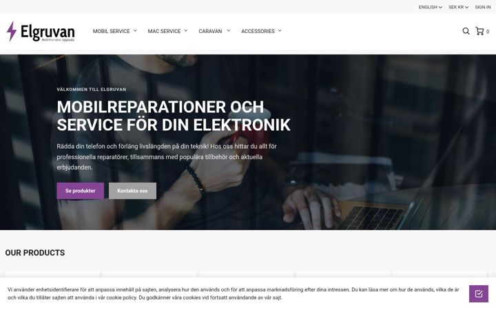 Screenshot of elgruvan.se