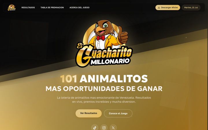 Screenshot of elguacharitomillonario.com