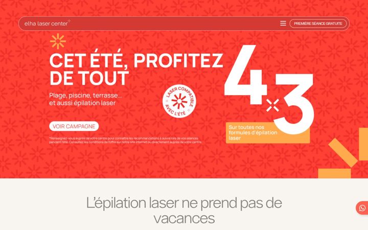 Screenshot stránky elhaepilationlaser.fr