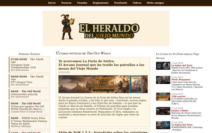 Screenshot of elheraldodelviejomundo.com