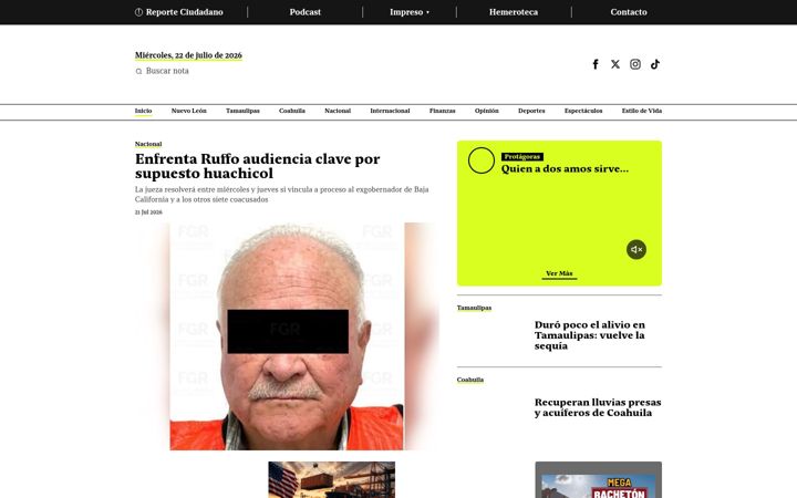 Screenshot of elhorizonte.mx