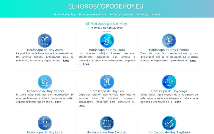 Screenshot van elhoroscopodehoy.eu
