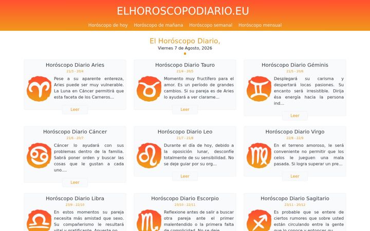Screenshot van elhoroscopodiario.eu