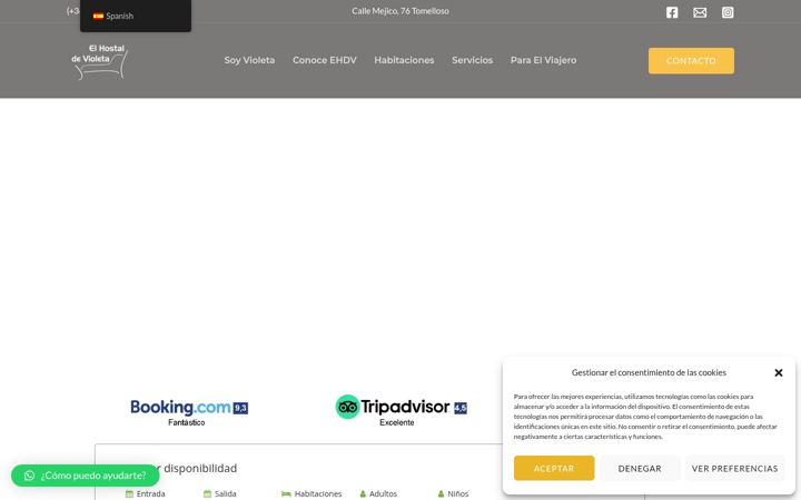 Screenshot of elhostaldevioleta.com