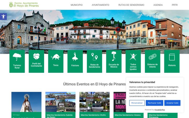 Kuvakaappaus sivustosta elhoyodepinares.es