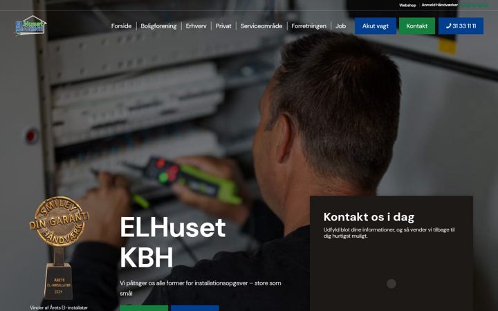 Snímek obrazovky elhuset-kbh.dk