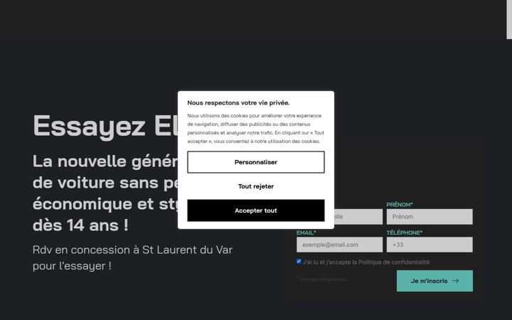 Screenshot of eli-voituresanspermis.com