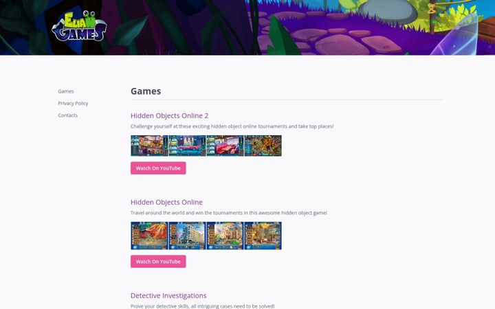 Screenshot of elian-games.com