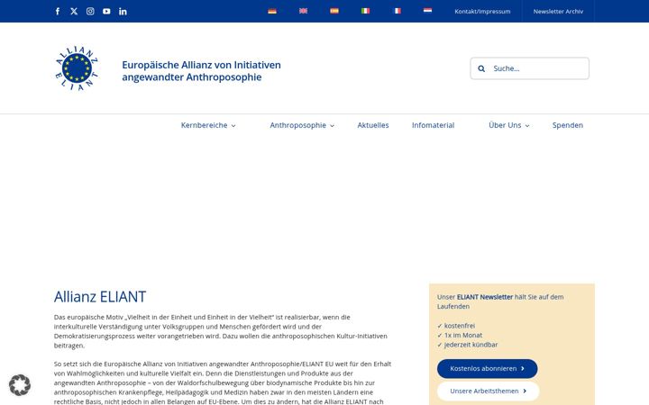 Capture d'écran de eliant.eu