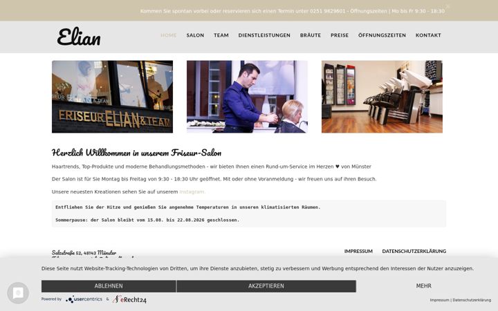 Posnetek zaslona elianundteam.de