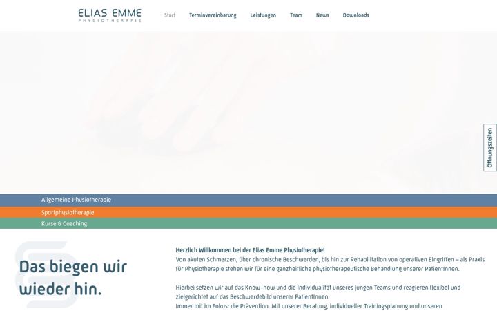 Posnetek zaslona elias-emme.de