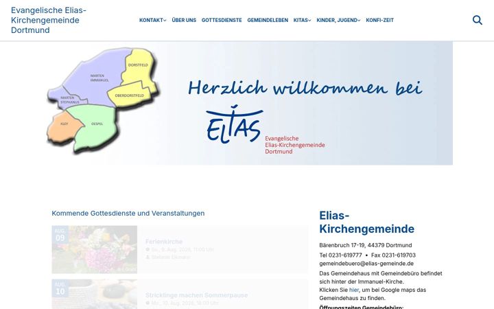 Posnetek zaslona elias-gemeinde.de