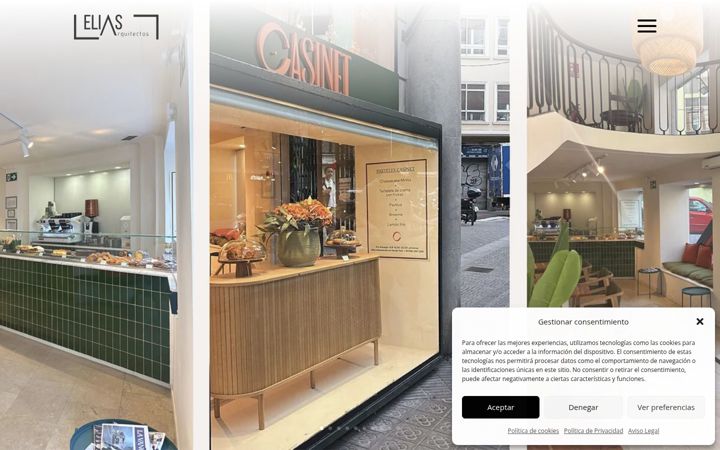 Kuvakaappaus sivustosta eliasarquitectos.es