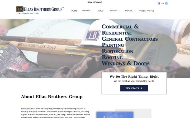Screenshot of eliasbrothersgroup.com