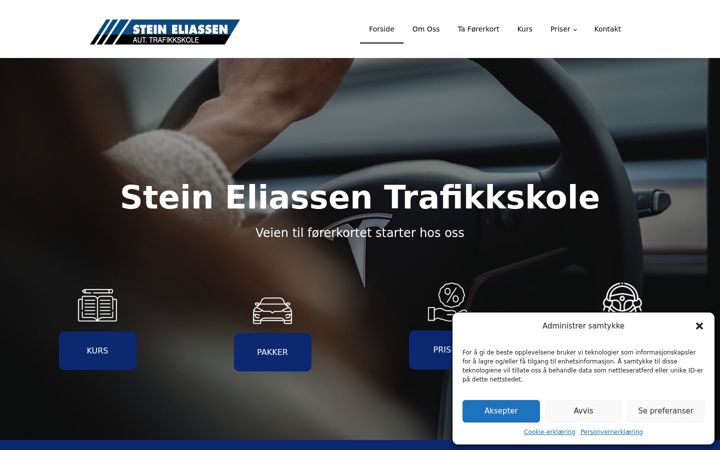 Ekrano kopija eliassentrafikkskole.no