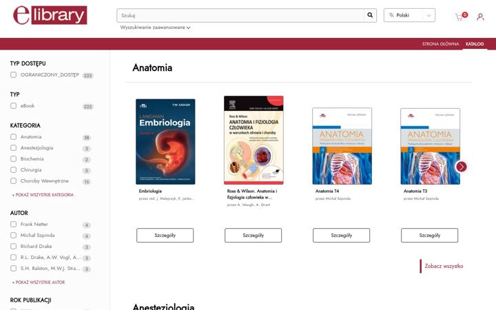 Kuvakaappaus sivustosta elibrary.com.pl