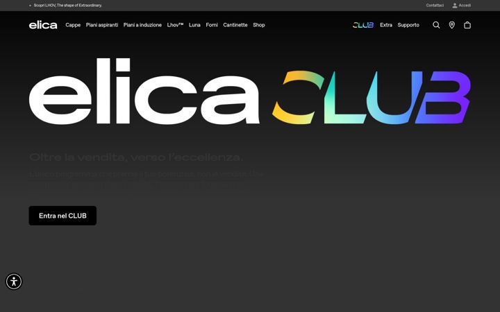 Screenshot of elicaclub.com