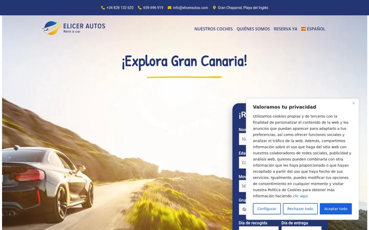 Screenshot of elicerautos.com