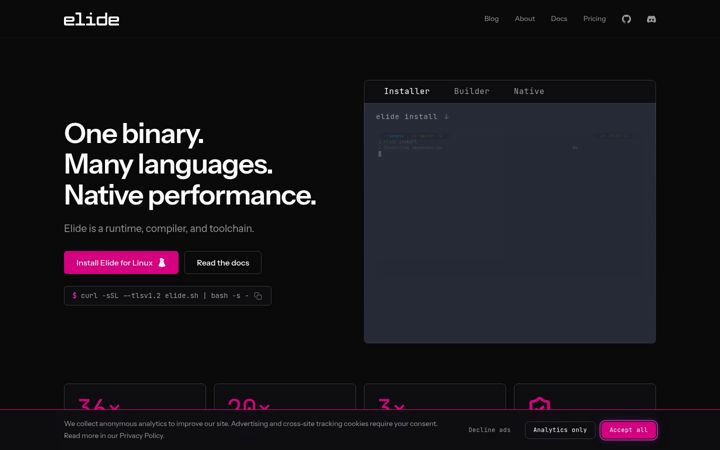 Screenshot of elide.dev