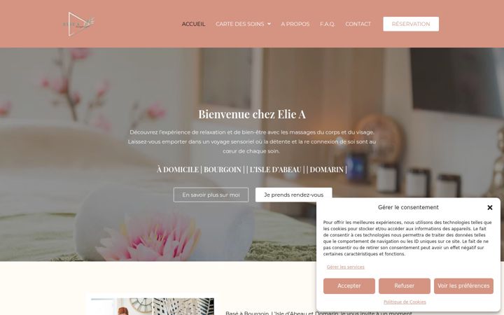 Screenshot of elieasoins.com