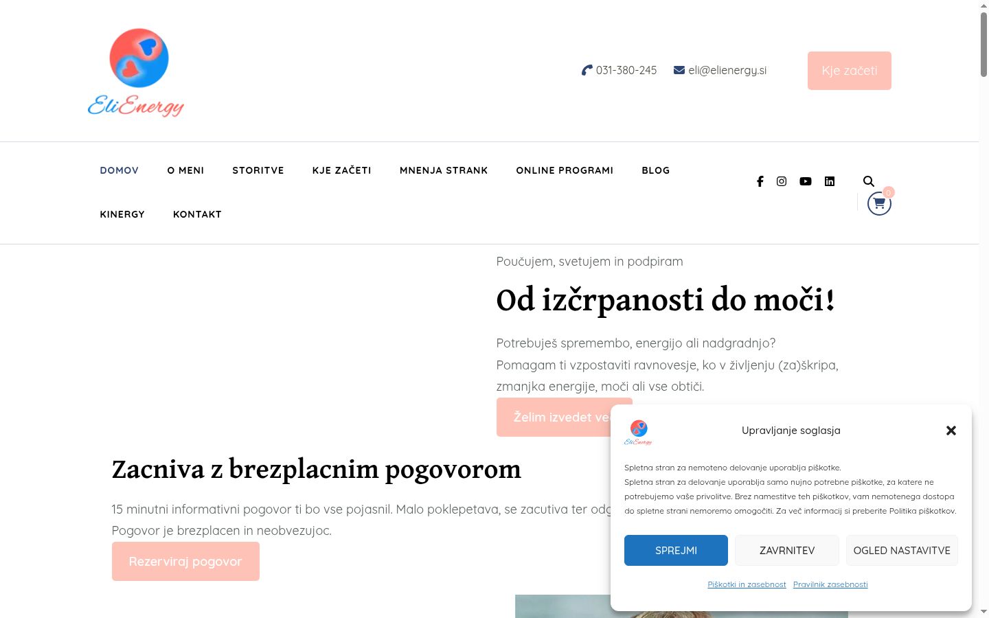 Sutikimo reklamjuostės, rodytos prieš bet kokią sąveiką, ekrano kopija