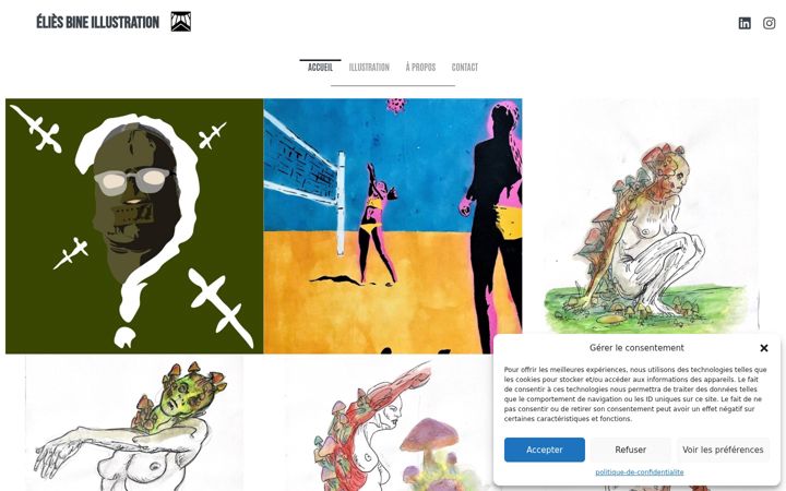Screenshot of eliesbine.com