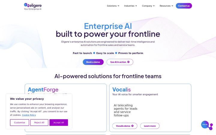 Screenshot of eligere.ai