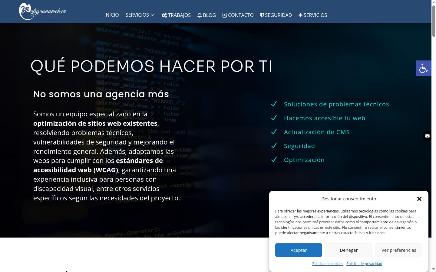 Screenshot tal-banner tal-kunsens muri qabel kwalunkwe interazzjoni