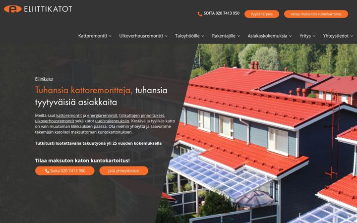 Screenshot του eliittikatot.fi