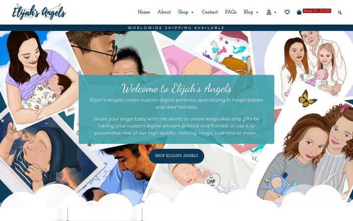 Screenshot of elijahsangels.com
