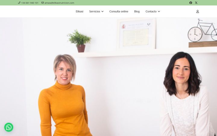 Screenshot of elikasinutricion.com