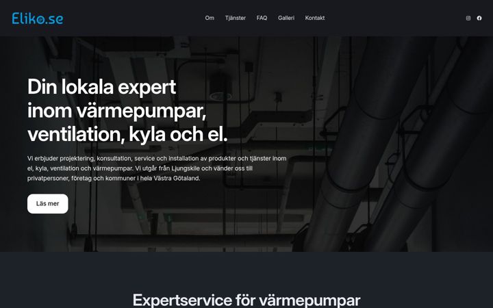 Skærmbillede af eliko.se