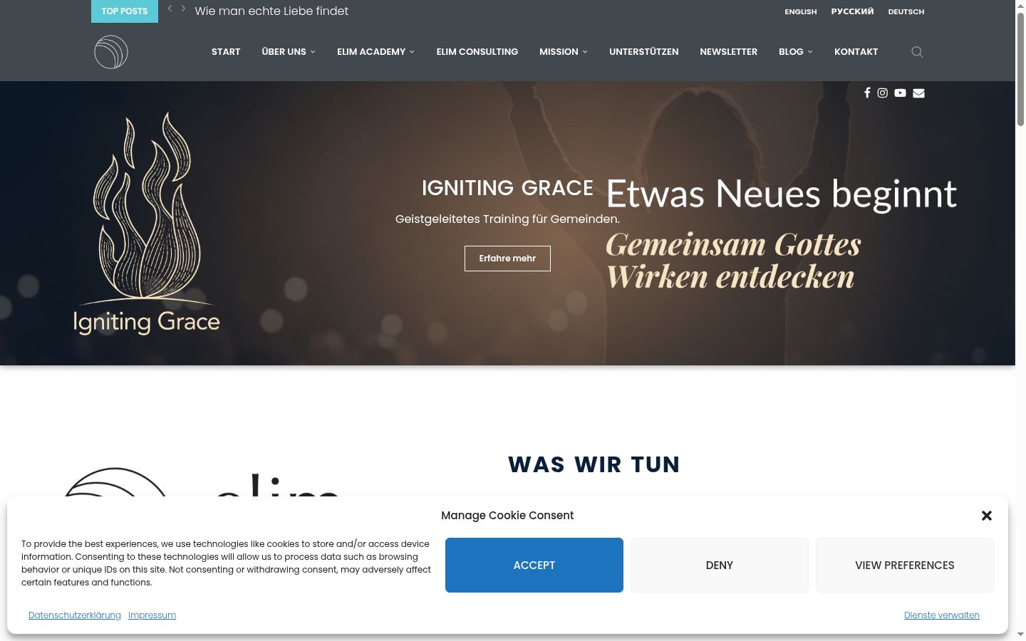 Screenshot tal-banner tal-kunsens muri qabel kwalunkwe interazzjoni