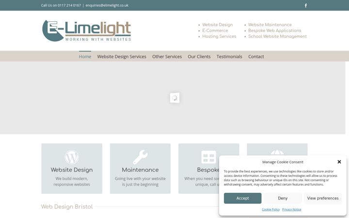 Snímek obrazovky elimelight.co.uk