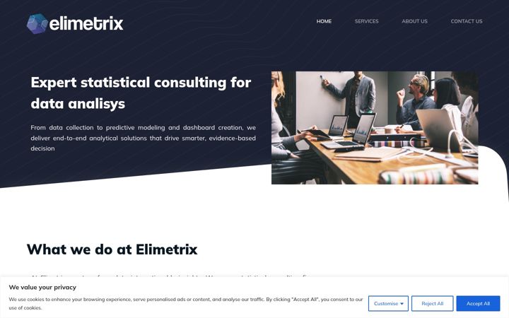 Screenshot of elimetrix.com