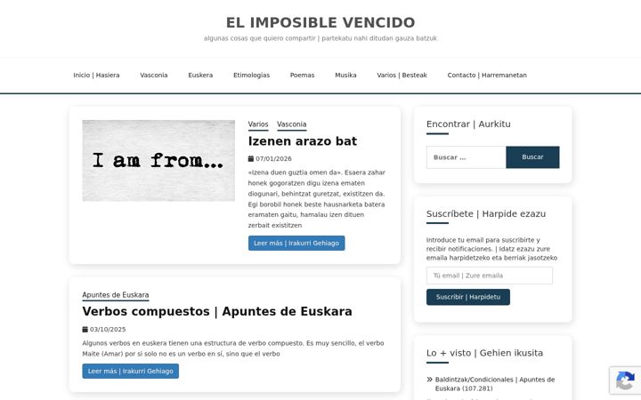 Screenshot of elimposiblevencido.com