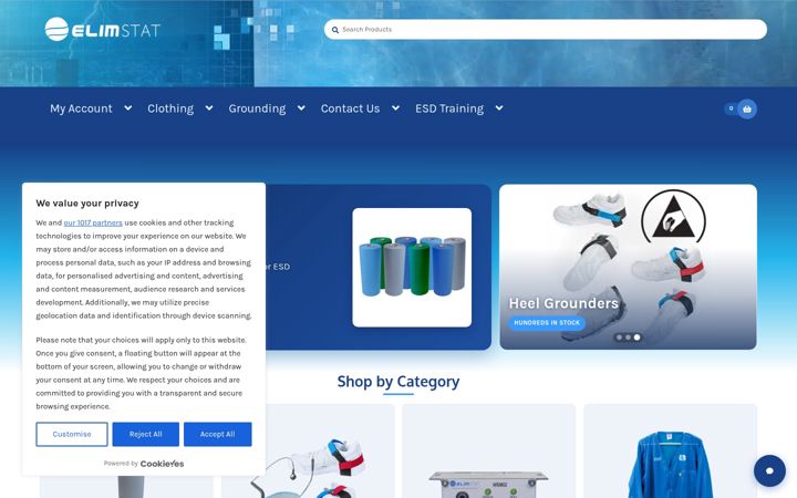 Screenshot of elimstat.com