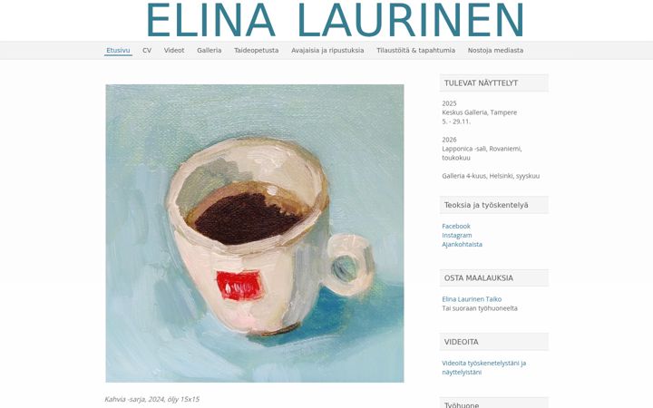 Screenshot of elinalaurinen.com