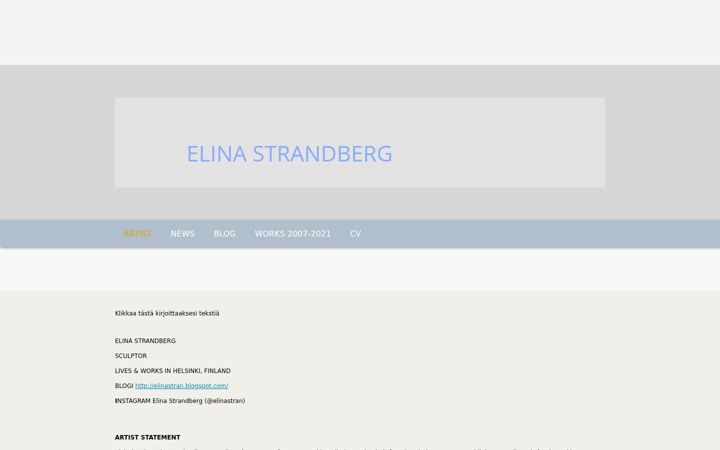 Screenshot of elinastrandberg.com