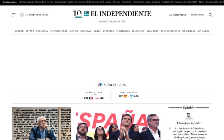 Screenshot di elindependiente.com