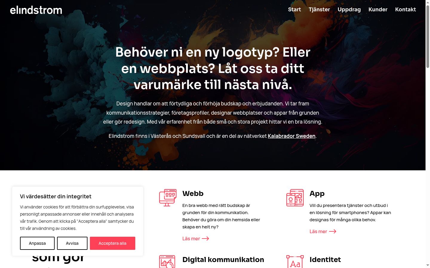 Ekraanipilt nõusolekubännerist, mida näidati enne mis tahes suhtlust