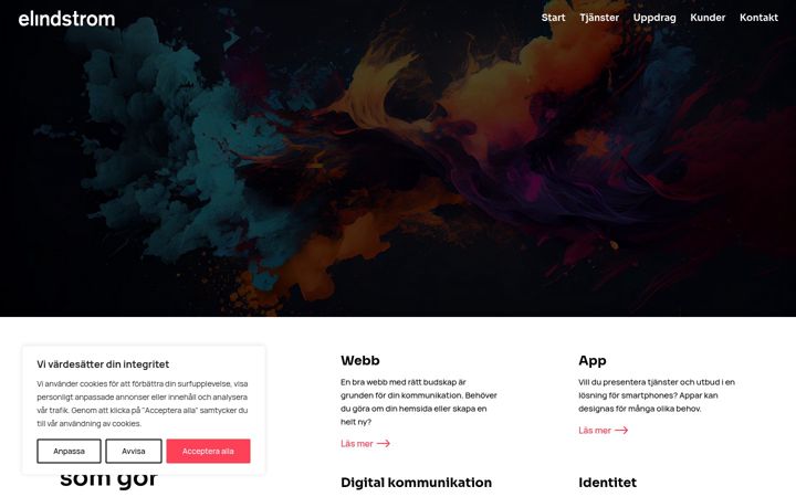 Screenshot ta' elindstrom.se